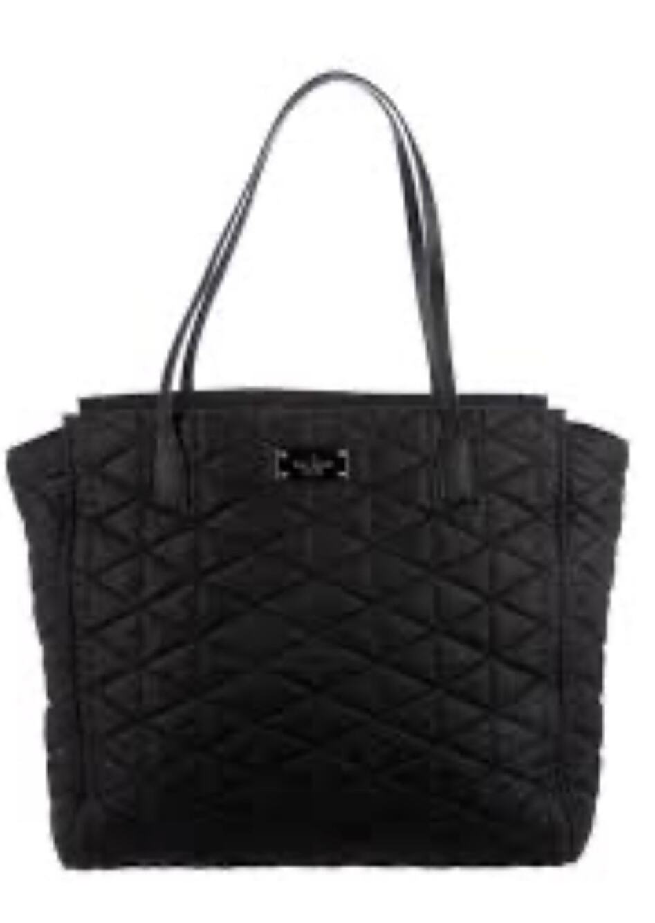 Black Kate Spade New York Wilson Road Quilted Talya Tote Shoulder Bag Purse